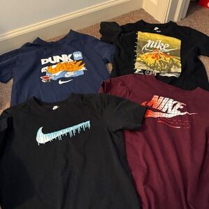Nike Kids Short Sleeve Tees - Blue, Black, Burgundy